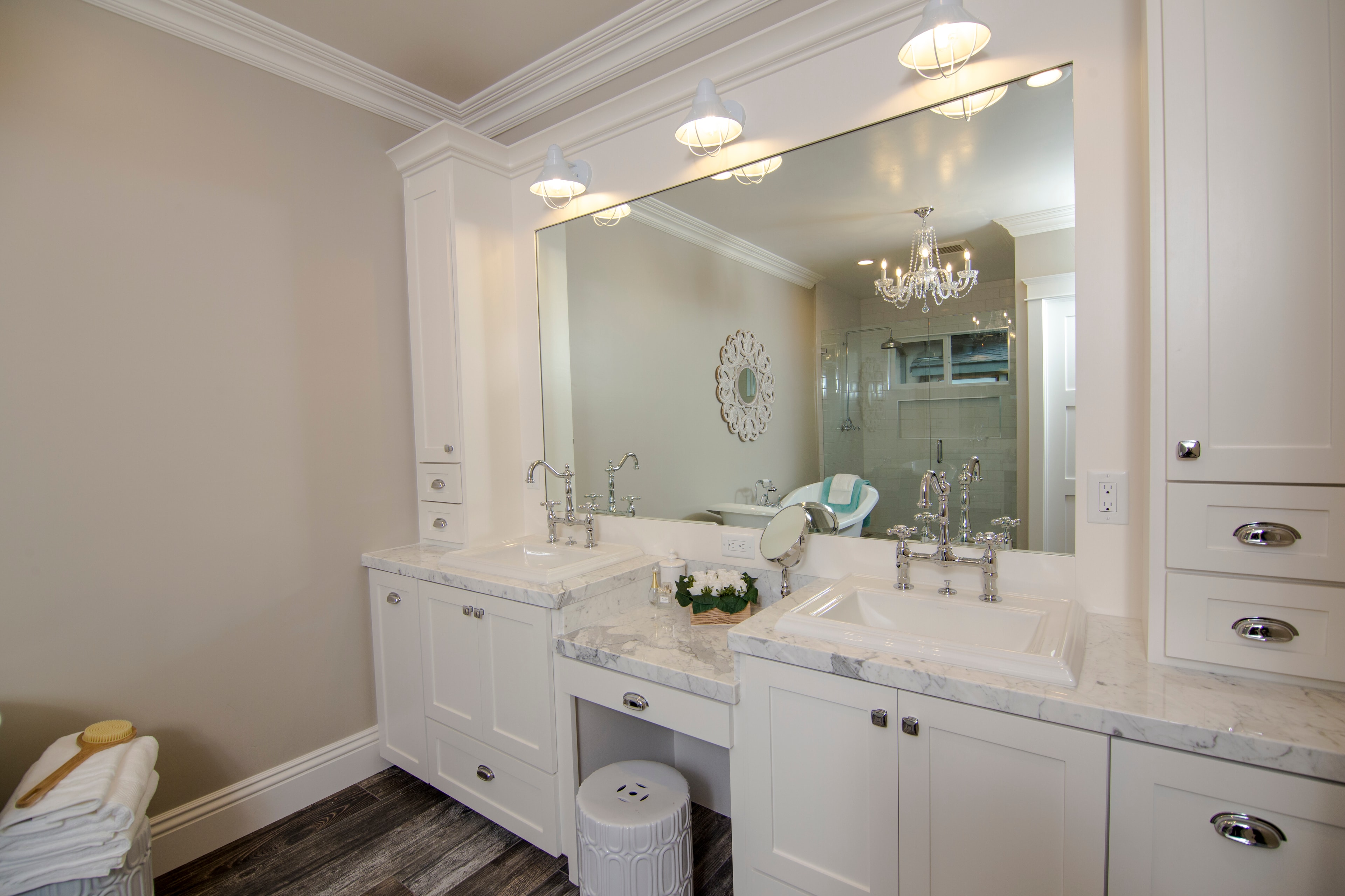 Marble double vanity bathroom