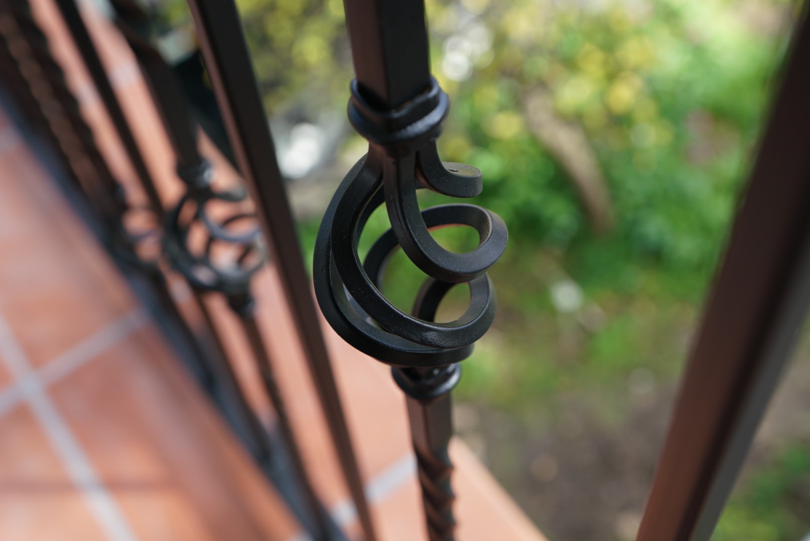 Wrought iron gate detail