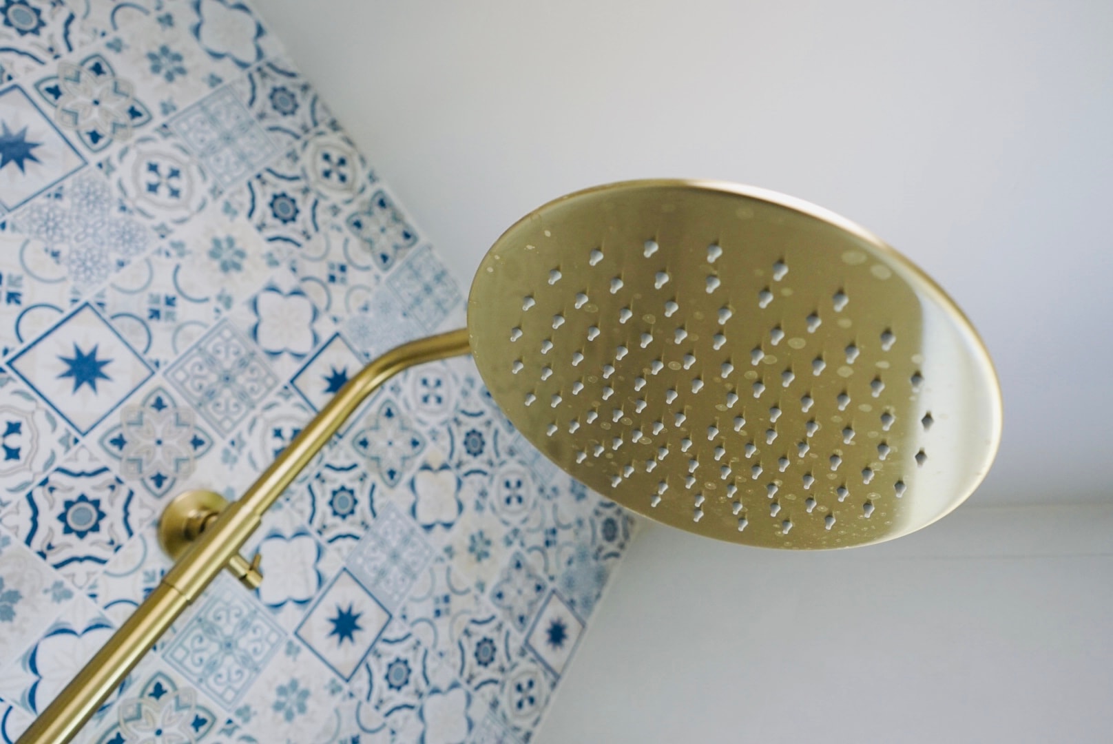 Brass showerhead detail